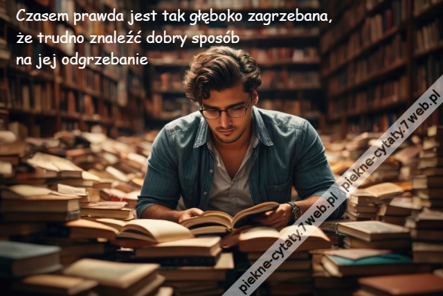Czasem prawda jest tak głęboko zagrzebana, że trudno znaleźć dobry sposób na jej odgrzebanie