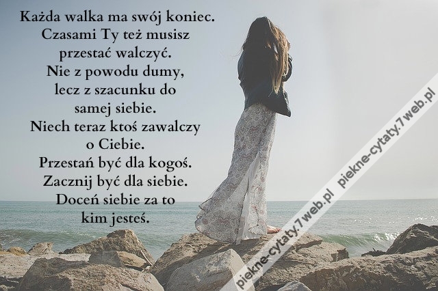 Każda walka ma swój ...